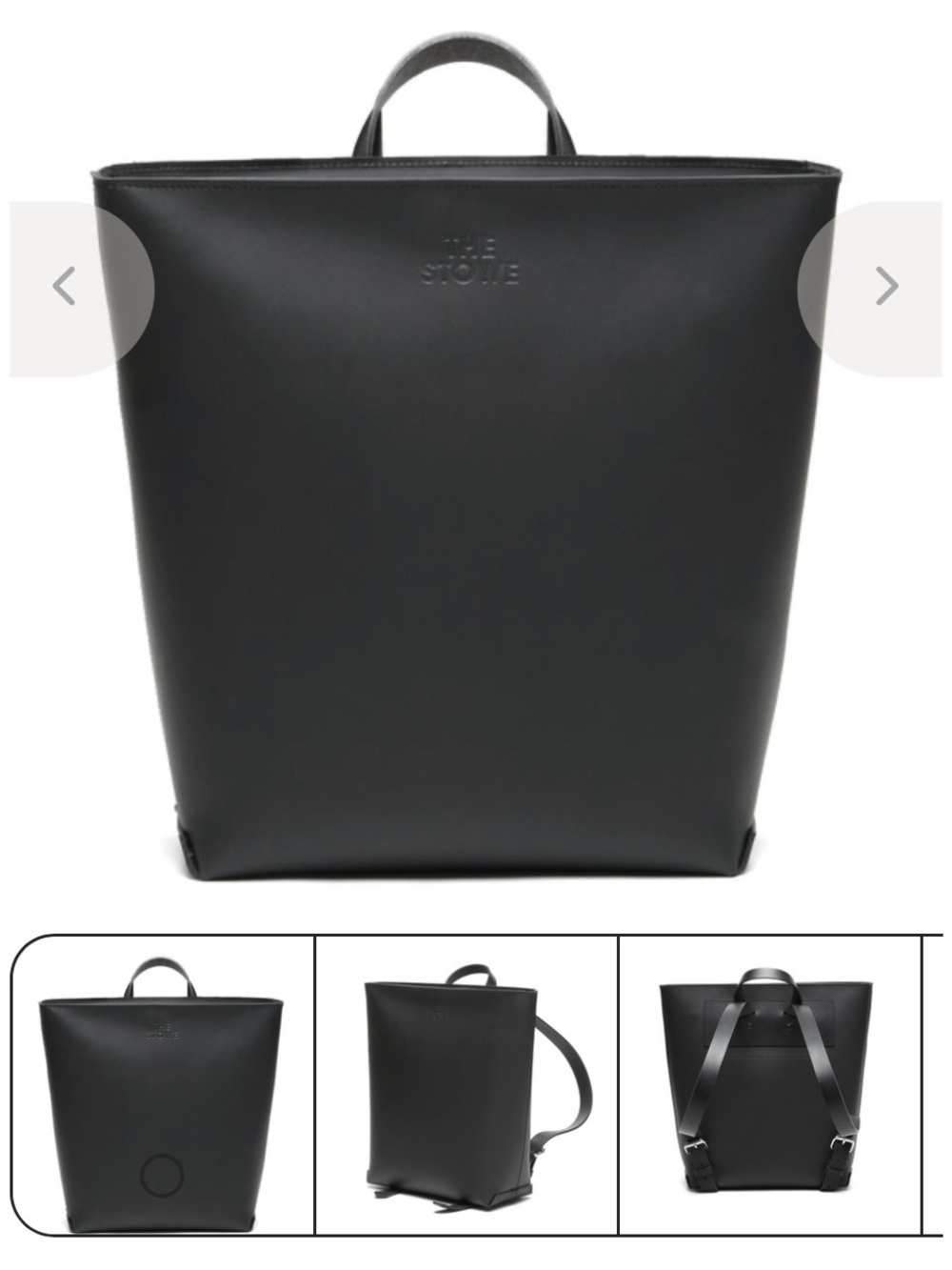 The Stowe Alex Black Leather Backpack